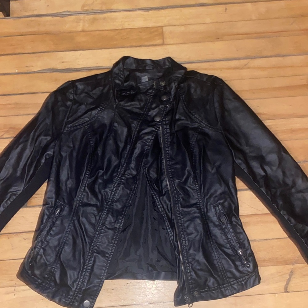 XS Black Leather Jacket